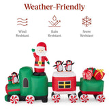 Best Choice Products 8.5 ft. Inflatable Christmas Train with Animated Santa and 10 LED Lights