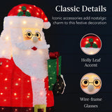 Best Choice Products 5 ft. Pre-Lit Pop-Up Santa Claus with 250 LED Lights