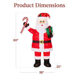 Best Choice Products 5 ft. Pre-Lit Pop-Up Santa Claus with 250 LED Lights