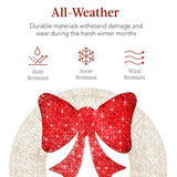 Best Choice Products 48" Pre-Lit Outdoor Christmas Wreath with 140 LEDs & Bow