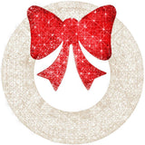 Best Choice Products 48" Pre-Lit Outdoor Christmas Wreath with 140 LEDs & Bow
