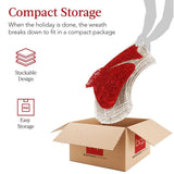 Best Choice Products 48" Pre-Lit Outdoor Christmas Wreath with 140 LEDs & Bow