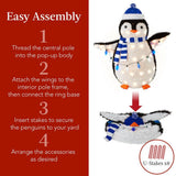 Best Choice Products 36" Pre-Lit Penguin Family Set with 150 LED Lights