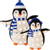 Best Choice Products 36" Pre-Lit Penguin Family Set with 150 LED Lights