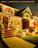 108 ft 200 LED Christmas String Lights, Plug-In Fairy Lights with 8 Lighting Modes