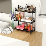 Foldable 3-Tier Countertop Storage Organizer Rack – 11.8" × 5.8" × 16.6"  Metal Shelf
