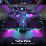 Govee RGBIC Interior Car Strip Lights with App Control and Music Sync, 4-Piece Set