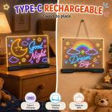 16" LED Drawing Board with 10 Color Modes, 9 Brightness Levels & Rechargeable Battery