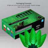 Wintergreen Lighting C9 Christmas Lights, 25-Ct 17FT LED String Lights for Holiday Decorations