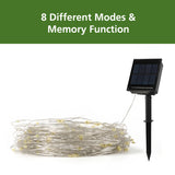 Mainstays Solar Power 200-Count Warm White Fairy LED  Wire Lights