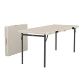 Lifetime Commercial 6-Foot Fold-in-Half Folding Table – 2-Pack Heavy-Duty HDPE Utility Tables