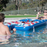 Funsicle Americana CoolPong Inflatable Pool Pong Game, 5.25 ft Floating Beer Pong Style Game with Cooler