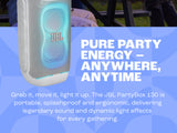 JBL 22.6" PartyBox 130 – Portable Bluetooth Party Speaker with Wireless Microphone