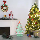 Mr. Christmas 14" Nostalgic Ceramic Christmas Tree, Glossy Blue with LED Lights & Timer