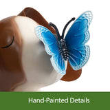 Mainstays Metal Dog with Butterfly Garden Statue, Weather-Resistant Hand-Painted Outdoor Décor