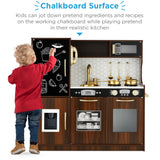 31.5" Best Choice Products Wooden Play Kitchen – 11 Accessories, Ice Dispenser & Chalkboard