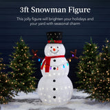 Best Choice Products 3 ft Lighted Pop-Up Snowman, Outdoor Christmas Decoration with 100 LED Lights