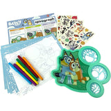 Spirograph Cyclex Studio Bluey Art Kit – Enclosed Spiral Drawing Tool, Markers & Stickers