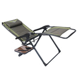 Timber Ridge Zero Gravity Lounger Chair with Side Table – Folding Reclining Patio Lounge Chair