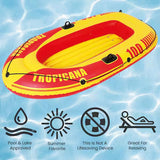 Pool Central Tropicana 100 Inflatable Boat, 72" Single Person Recreational Raft