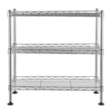 3-Tier Metal Spice Storage Rack – 18" × 8" × 18" Adjustable Wire Kitchen Shelving Unit