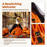 Halloween Witch Porch Goose Outfit Set, Fits 19"-23" Goose Dress, Cape & Hat
