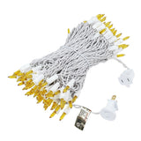 100-Count Incandescent Mini Christmas String Lights, 50 ft White Wire Holiday Light Set,