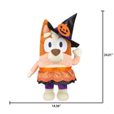 Bluey Bingo as Witch Halloween Porch Greeter 24", Plush Indoor Porch Decor