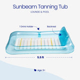 Funsicle Sunbeam Tanning Tub, 5.5 ft Inflatable Lounge & Splash Pool