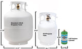 Flame King 5 lb Empty Propane Tank with Built-In Gauge & OPD Valve