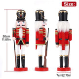 12" Wooden Nutcracker Soldier – Sword, Movable Jaw & Gift Box