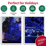 Blue and Clear Christmas Mini String Lights, 100-Count 20FT Incandescent Lights with Twinkle Option