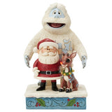 12.5" Rudolph, Bumble and Santa Holiday LED Statue by Jim Shore with 6-Hour Timer