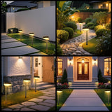 8 Pack Solar Pathway Lights – 3500 K Warm White LED Landscape Lights