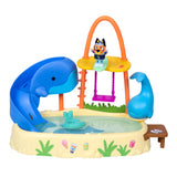 Bluey Whale Water Park Playset – 3" Color-Change Figure, Whale Slide, Swing & Pool