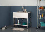 TRINITY 30" X 14" Heavy-Duty Stainless Steel Utility Sink with Pull-Out Faucet