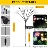 6 Pack Solar RGB Butterflies & Firefly Garden Lights – 48 LED Swaying Waterproof Solar Landscape Lights