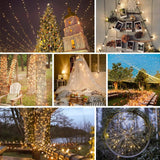 2-Pack 99 ft Outdoor Christmas String Lights – 198 ft Total, 600 Warm White LEDs