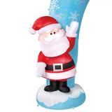9 ft. 5" Light-Up Rudolph and Santa Christmas Archway Inflatable with Projector Effect