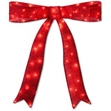 Best Choice Products 36" Pre-Lit Red Christmas Bow with 90 LEDs, 8 Modes & Timer