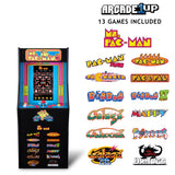 Arcade1Up Ms. PAC-MAN Classic SE Arcade Machine, 13 Games WiFi Leaderboards