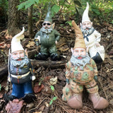 Nowaday Gnomes American Pride Navy Sailor Gnome Statue, 14" Hand-Painted Military Garden Gnome