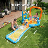 Inflatable Family Swimming Pool, Rectangular Above Ground Backyard Pool