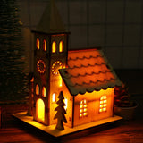 3-Pack LED Wooden Christmas Village Houses – Lighted Holiday Village Tabletop Decorations
