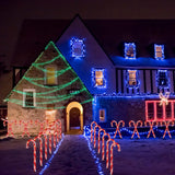 12 Pack 25" Christmas Candy Cane Pathway Lights, 72 LED Outdoor Walkway Marker Lights with Stakes
