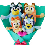 Bouquet Ruz Bluey Valentine’s Plush Set – 5 Removable Plush Friends & Heart Decoration