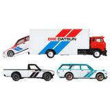 Hot Wheels Premium Collector Display Set – 3 Cars & 1 Team Transporter, 1:64 Scale