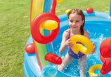 Intex Rainbow Ring Inflatable Play Center with Water Slide, Splash Pool & Backyard Water Games