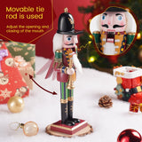 12" Wooden Nutcracker Soldier – Sword, Movable Jaw & Gift Box