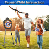 2-Pack LED Light-Up Kids’ Bow and Arrow Set with Standing Target, Foam-Dart Blasters, Suction-Cup Arrows and Quivers